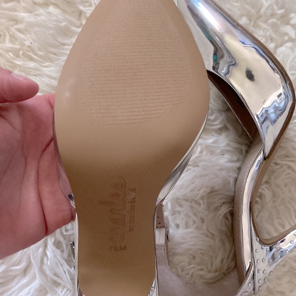 CHARLES BY CHARLES DAVID Poison Ankle Strap Pumps Size 7.5 - Picture 9 of 11